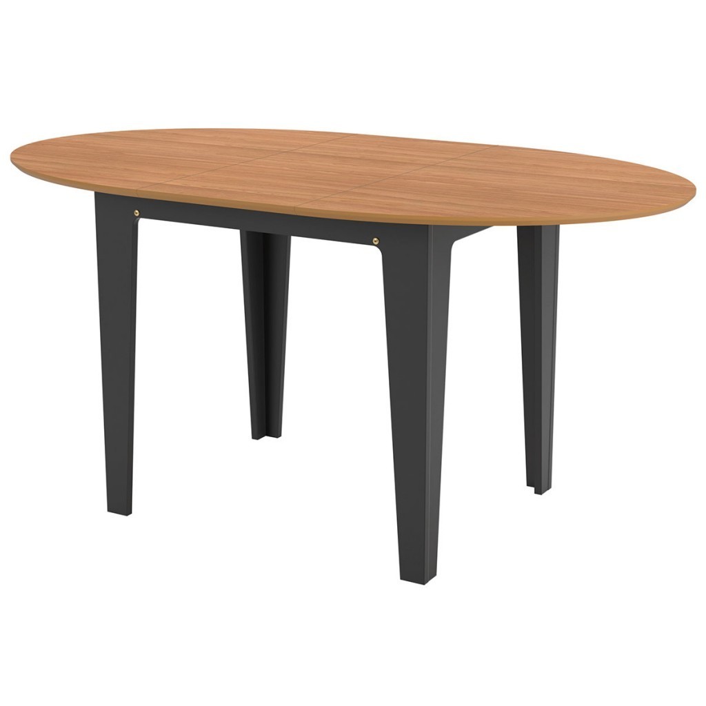 Mesa de Madeira Extensível Freijó/Preto Fosco - Dalla Costa em Oferta na Shopee