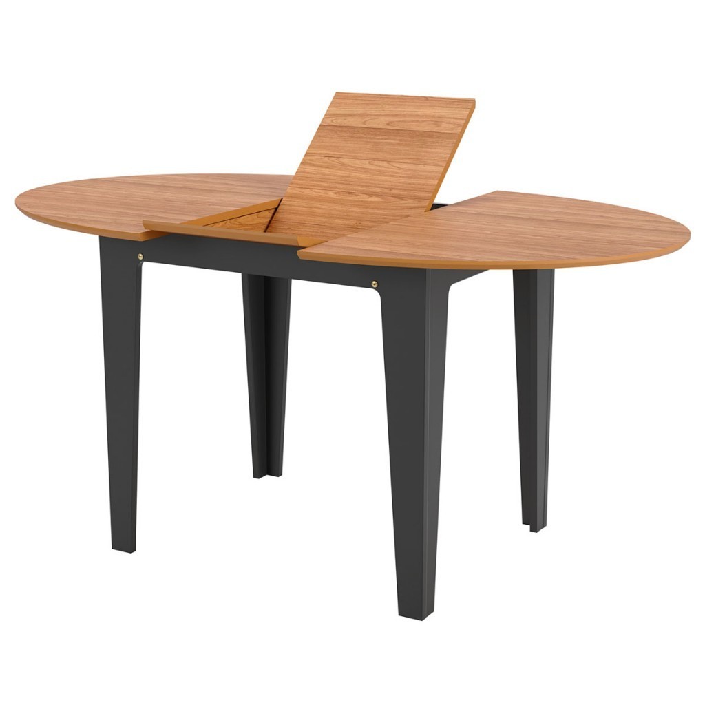Mesa de Madeira Extensível Freijó/Preto Fosco - Dalla Costa · foto 2