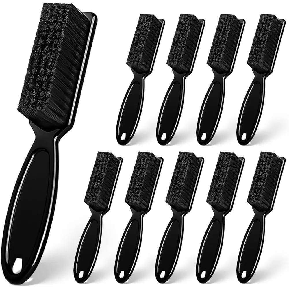 Kit 10 Escovinha Barbeiro Disfarce Limpeza Degrade Preta