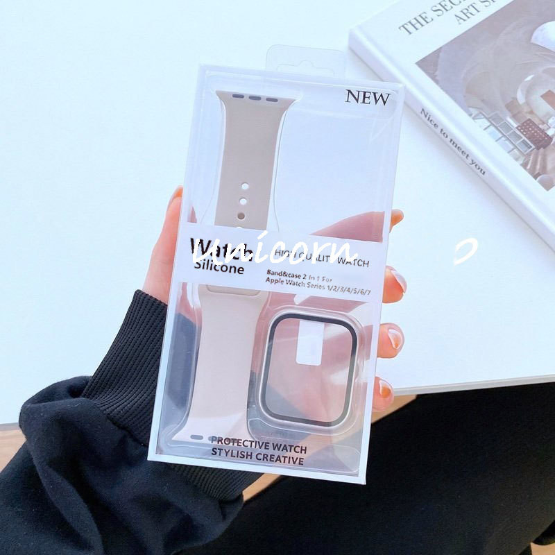 Conjunto 2 Em 1 De Capa Com Alça Para Apple Watch 10 Ultra 9 8 7 6 5 4 3 2 1 SE