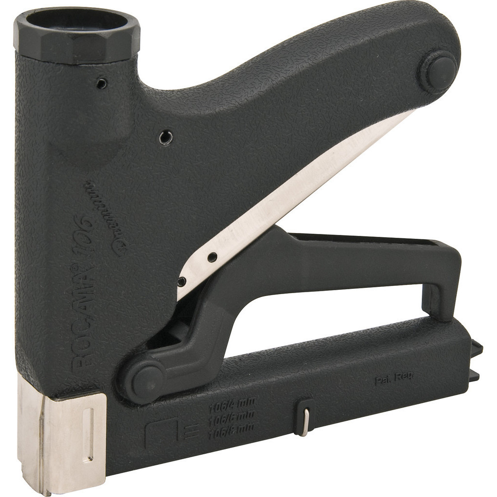 Grampeador para madeira estofamentos Rocama Profissional 106 Premium Cor Preto