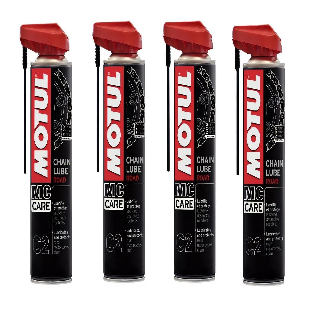 Motul C2 Chain Lube Road Lubrificante Corrente Moto 400ml USO ATE 600CC - 4 UNIDADES - em Oferta na Shopee