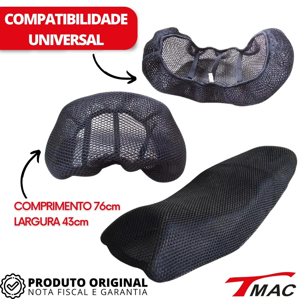 Capa De Banco Moto Térmica Tamanho G Para Honda Cg Fan Titan Factor Ybr Fazer 150 40x80 — imagem 2 de 2