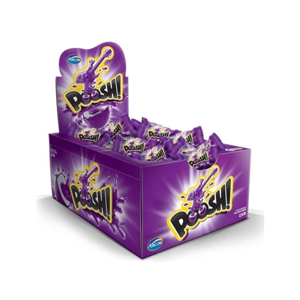 Chiclete Recheado Poosh Uva Arcor 200g