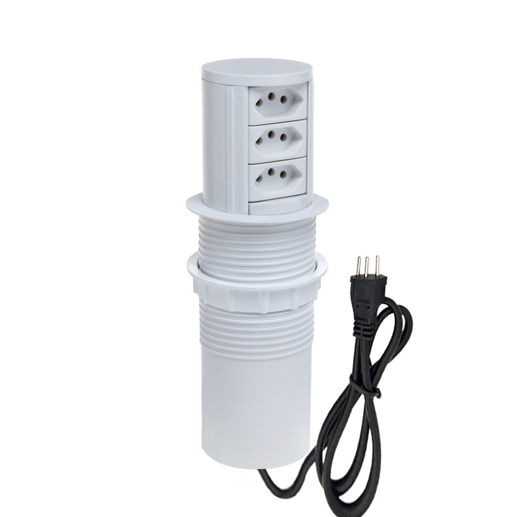 Torre Multiplug Automático 3 Tomadas 10A + Carregamento Indução