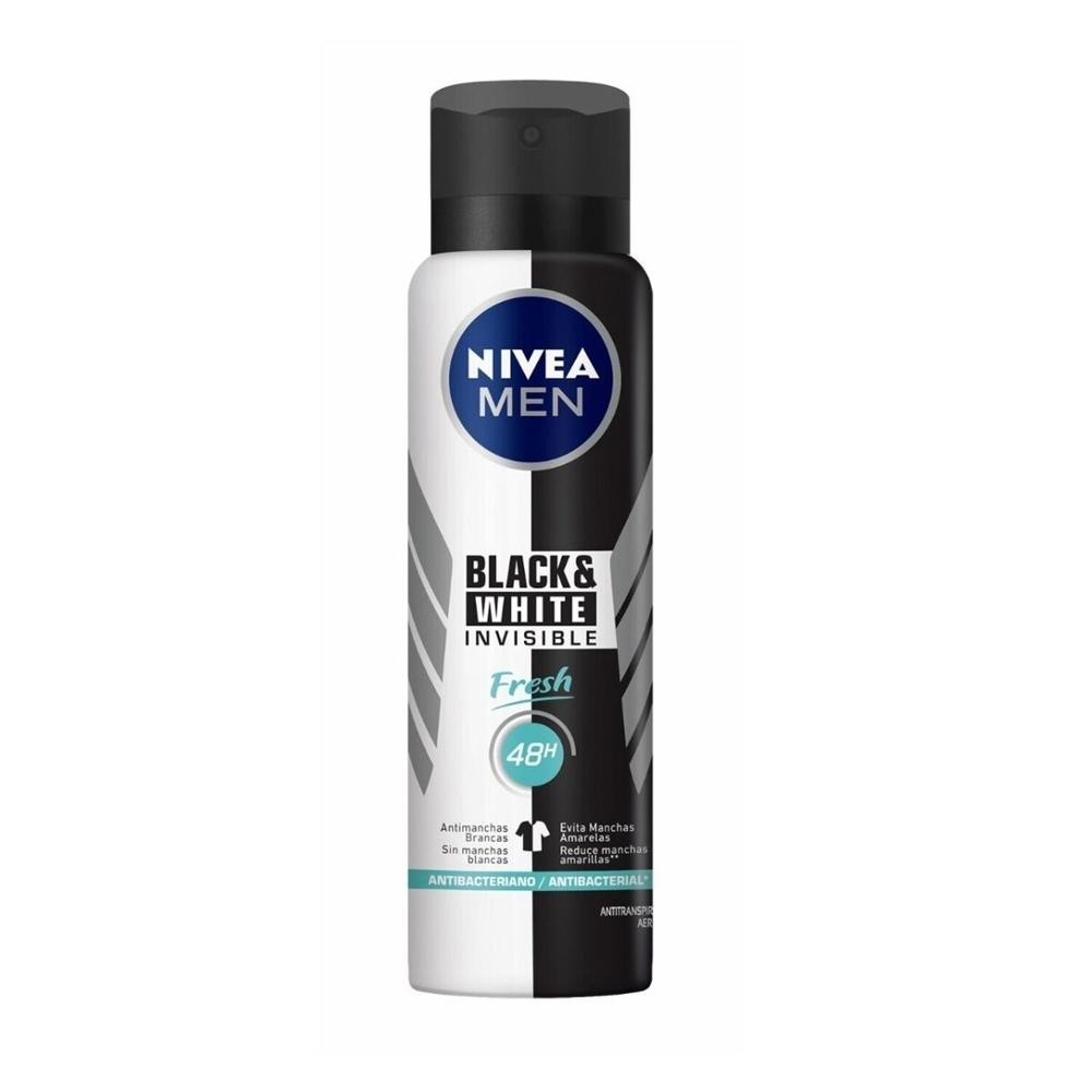 Desodorante Aerosol Nivea Men Black & White Invisible Fresh 150ml em Oferta na Shopee