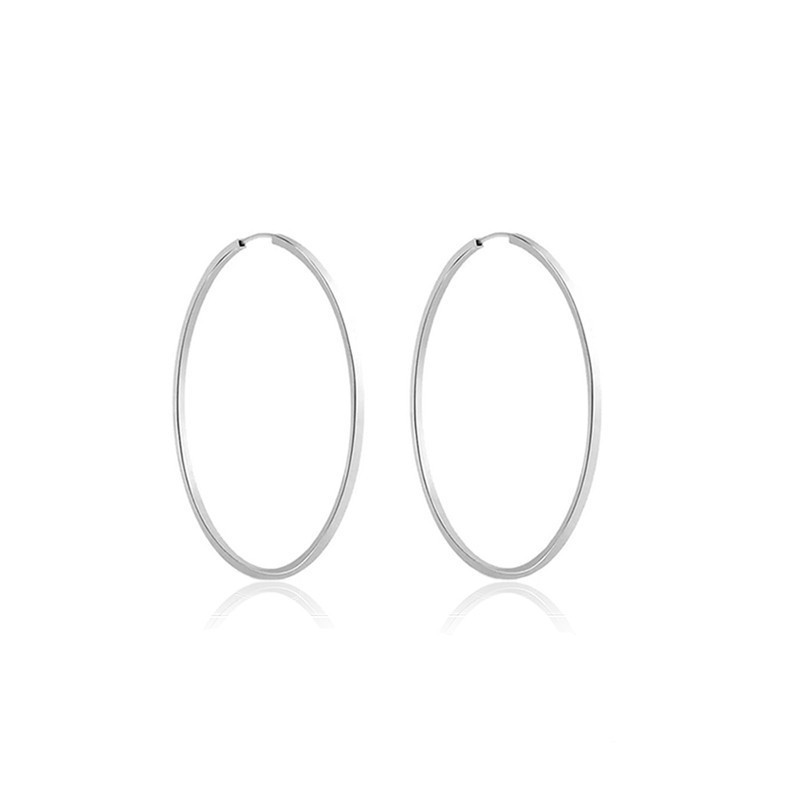 Brinco argola redondo prata 925 25mm em Oferta na Shopee