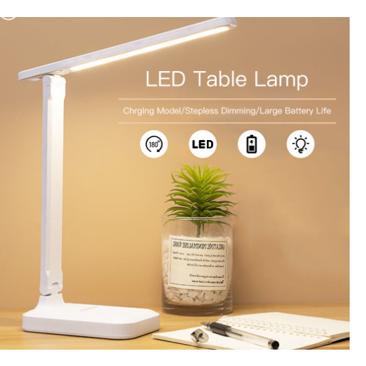 Luminária De Leitura recarregavel 16 LED touch Ajustável com 3 modos Para Lateral De Cama/Mesa em Oferta na Shopee