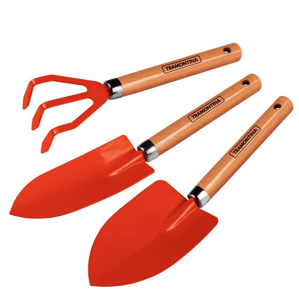 Conjunto para Jardinagem 3 Peças Tramontina Pazinhas e Ancinho 78102/801 em Oferta na Shopee