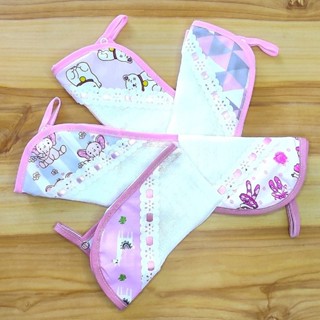 Toalhinhas de Boca para Bebê C/ Porta Chupeta Kit c/5 100% algodão em Oferta na Shopee