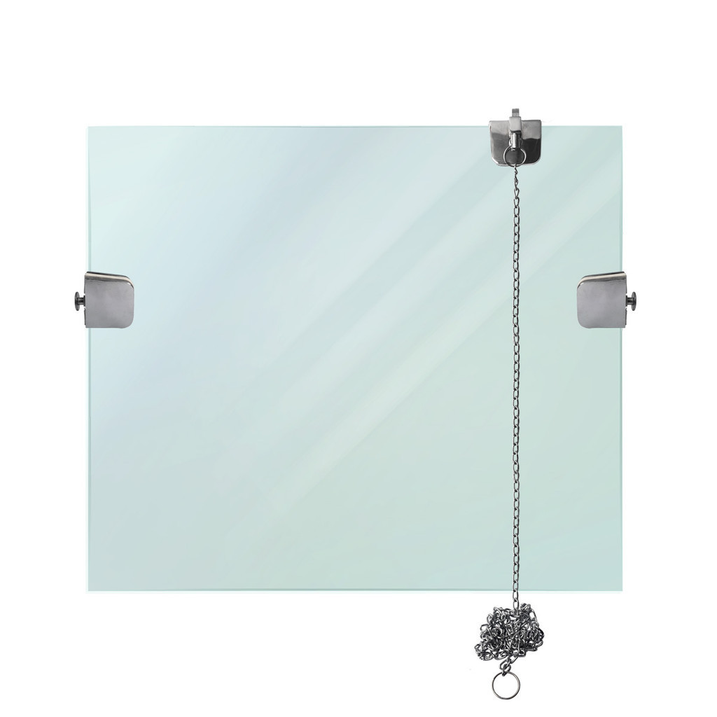 JANELA BASCULANTE INCOLOR 06MM TEMPERADO 60X60 CROMADO DESMONTAD