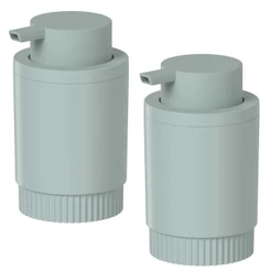 2x Porta Sabonete Liquido de Banheiro 300ml Verde OU Dorica