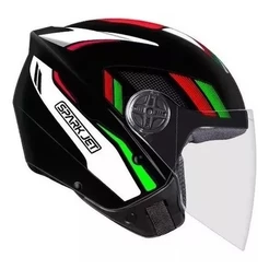 Capacete Aberto Spark Jet Sting Ebf Moto Motoboy Motoqueiro Oferta Todos Tamanhos 56 58 60 Cor Branco Vermelho Verde