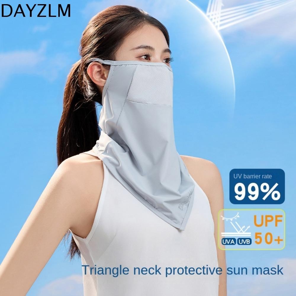 DAYZLM Ice Máscara De Seda , Babete À Prova Do Sol Capa Facial De Verão Cachecóis , Orelha Elástica Suspensa Proteção UV De Pescoço De Cor Sólida Pesca