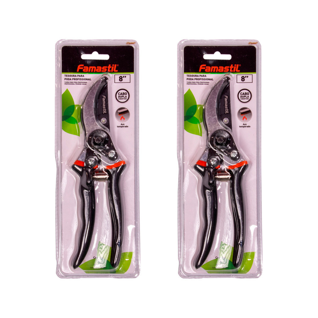 Tesoura para Poda Profissional 8 Polegadas 2 Uni Famastil em Oferta na Shopee