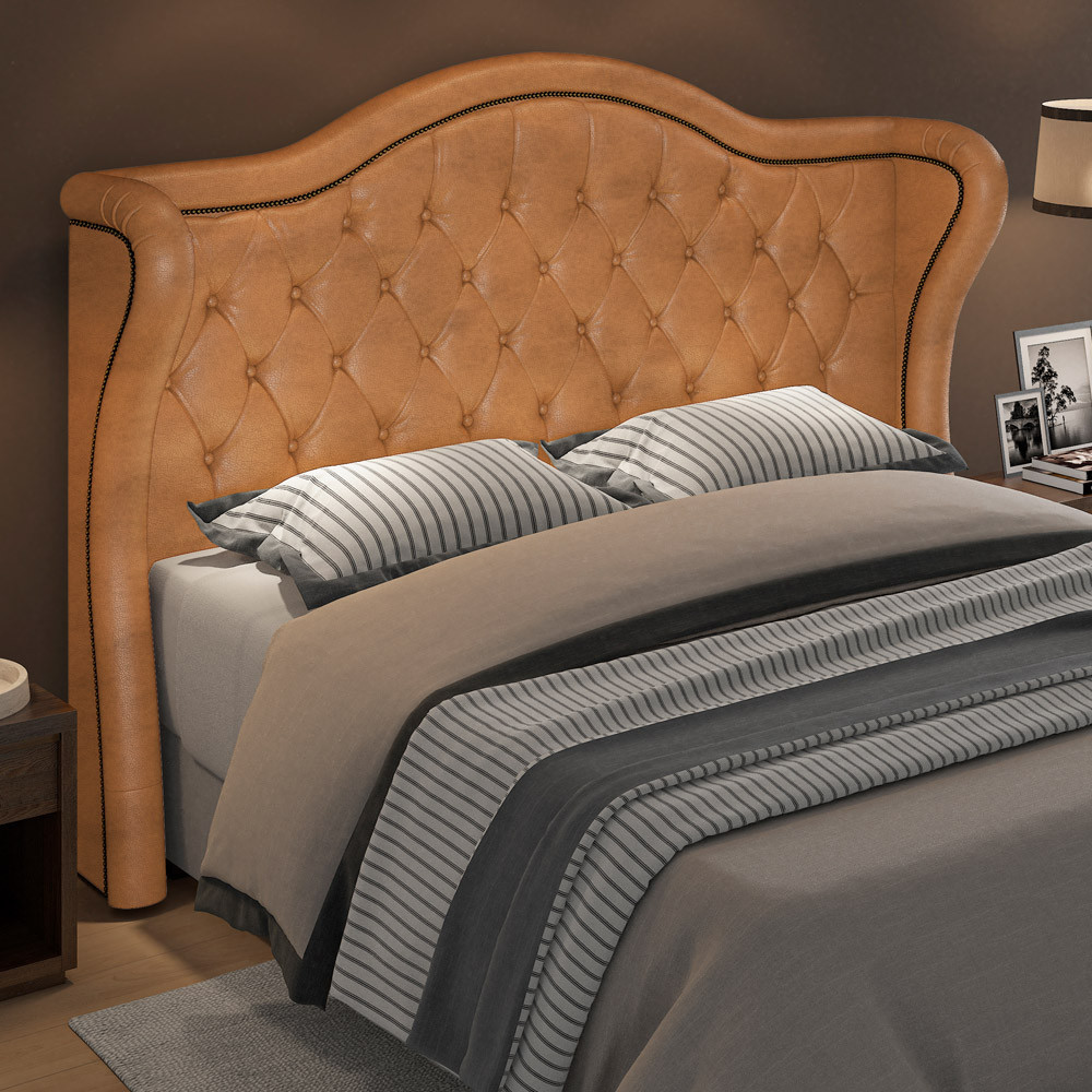 cabeceira cama Box Queen 160cm P05 Lisboa linho creme