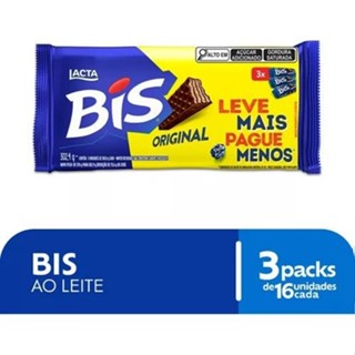 Chocolate Bis Ao Leite 302,4G Tripack 100,8G Cada em Oferta na Shopee