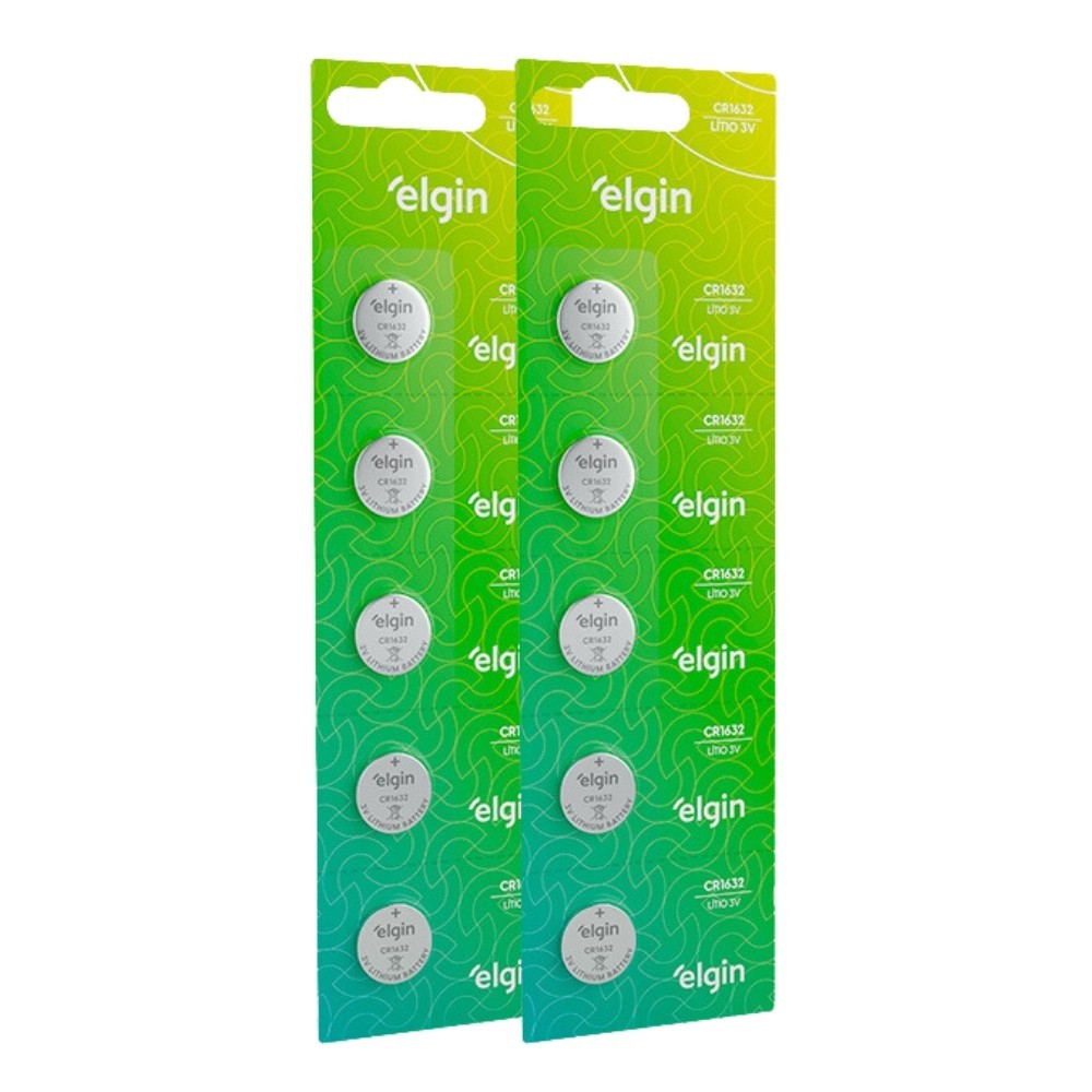10 Baterias Pilha Moeda Cr1632 2 Cartelas 3v Relógio Elgin em Oferta na Shopee