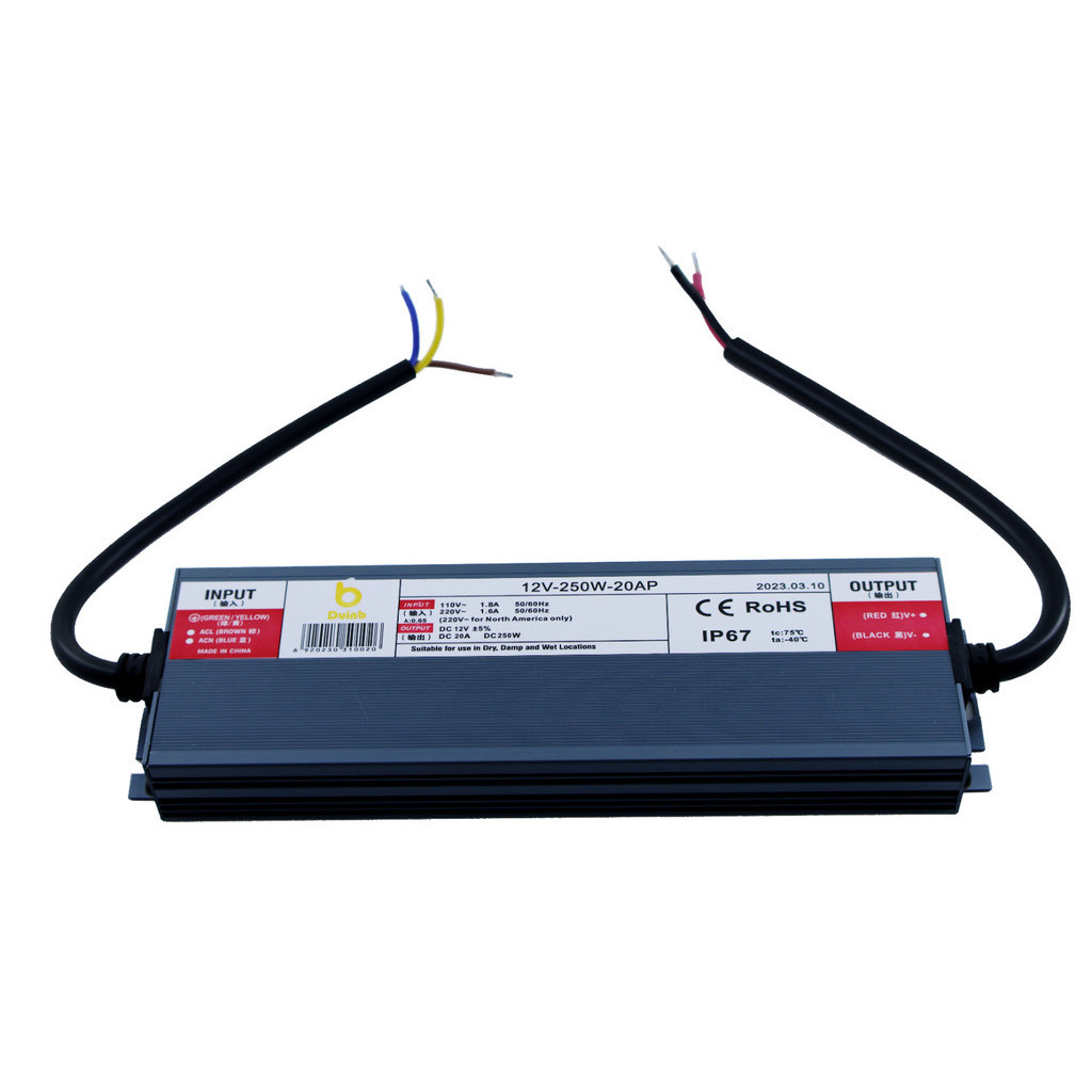 Fonte Blindada 12v 20a 240w Ip67 A Prova D'água Bivolt