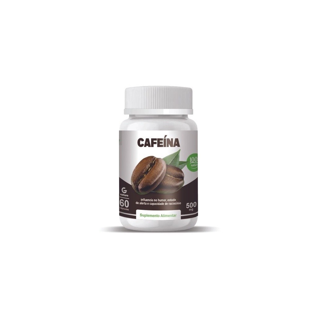 Cafeína GENATURE  Energia c/60 Cápsulas 500mg