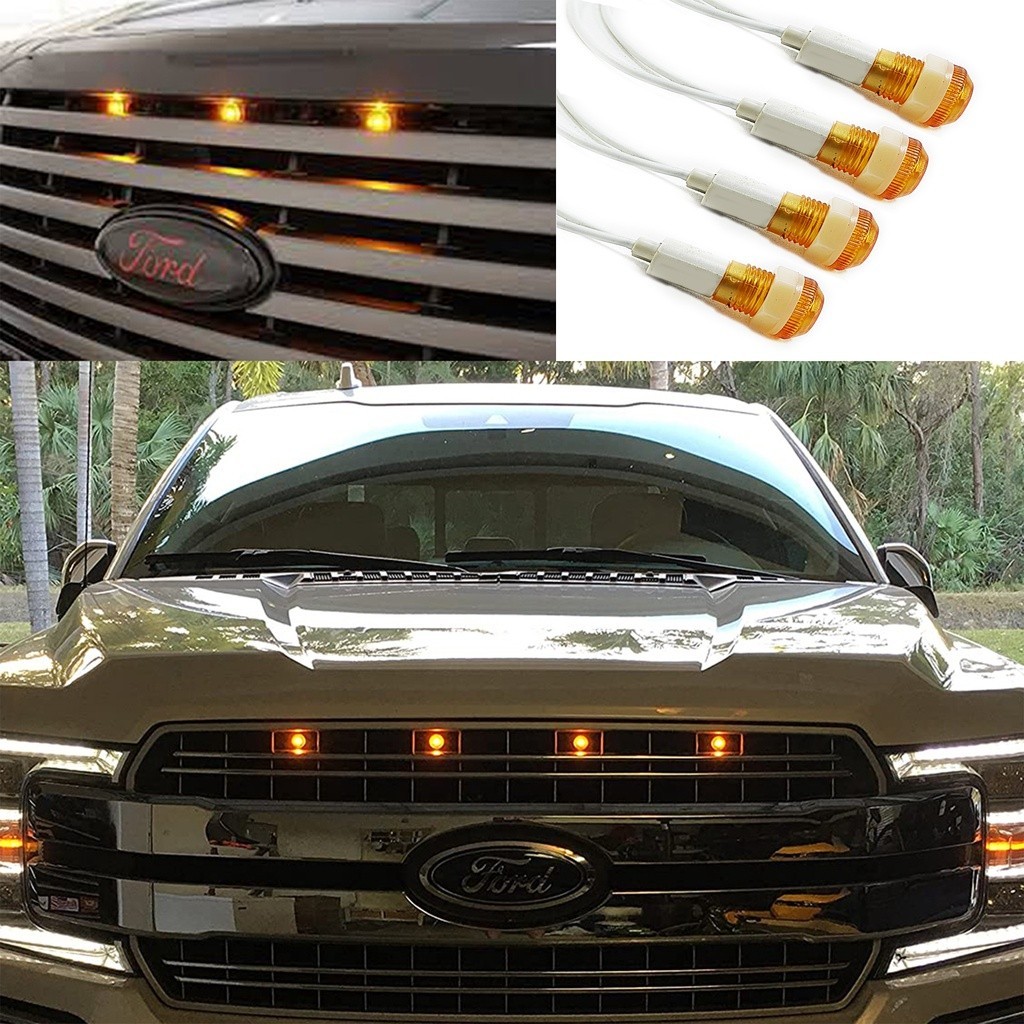 Mini Luz De Grade Para Camionete Laranja Ambar em Oferta na Shopee