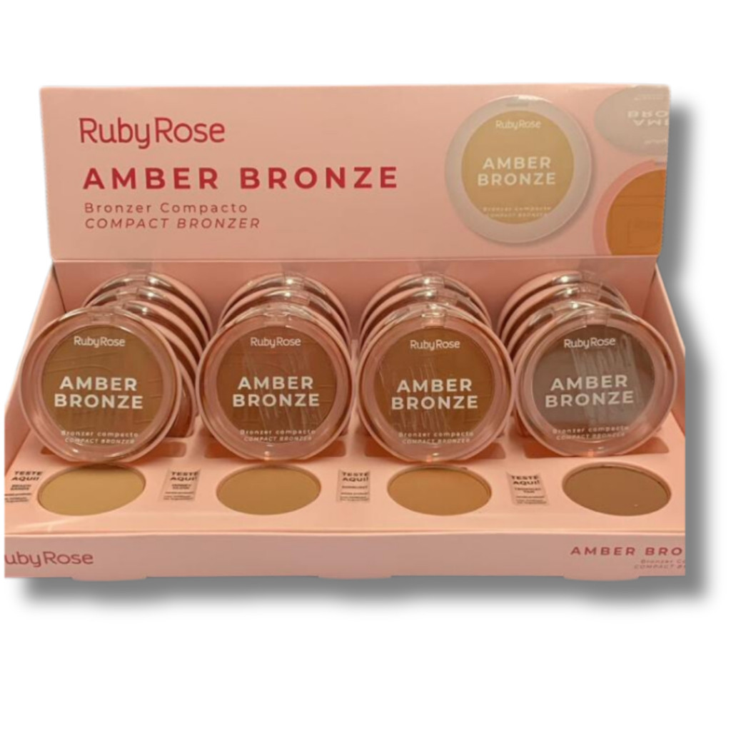 Box com 24 Unidades Bronzer Compacto Amber Bronze - Ruby Rose