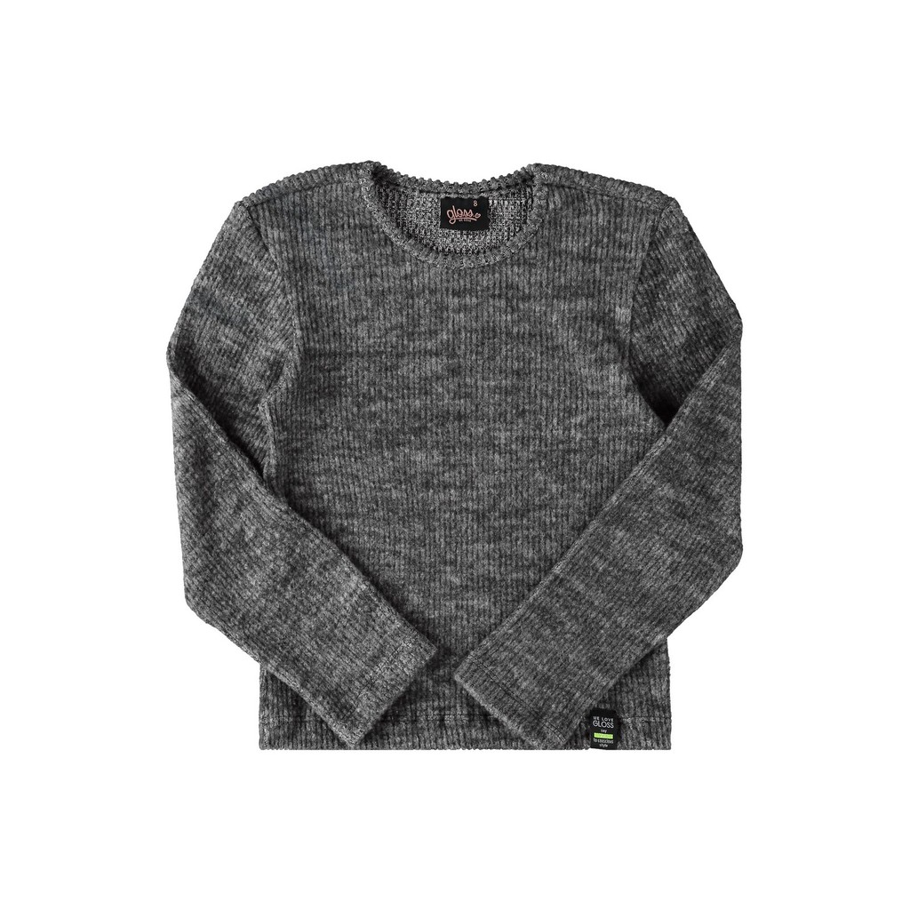 Blusa em Malha Canelada Juvenil Gloss - Baby & Kids Fashion