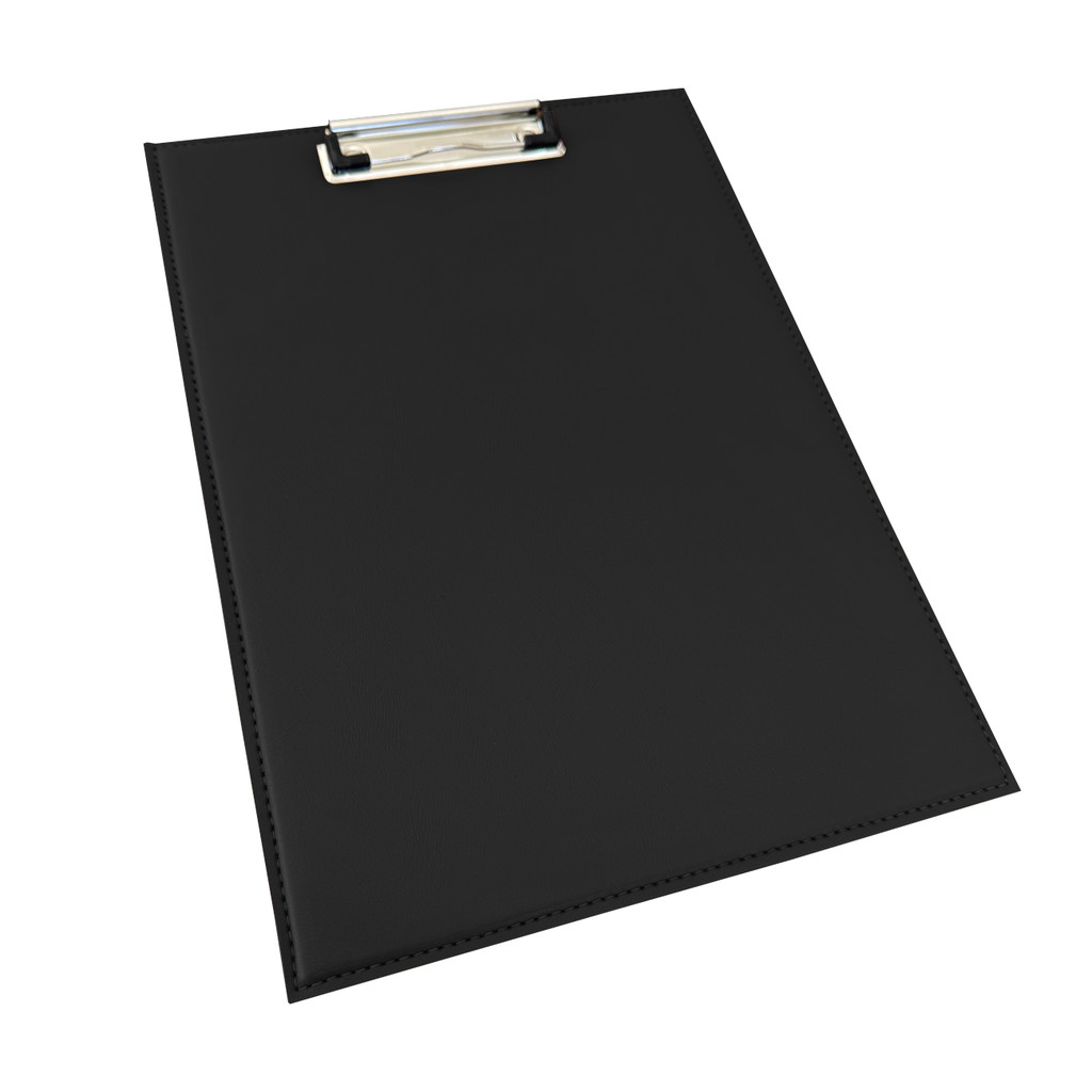 Prancheta para Escritório Tamanho A4 em Couro Sintético Preto em Oferta na Shopee