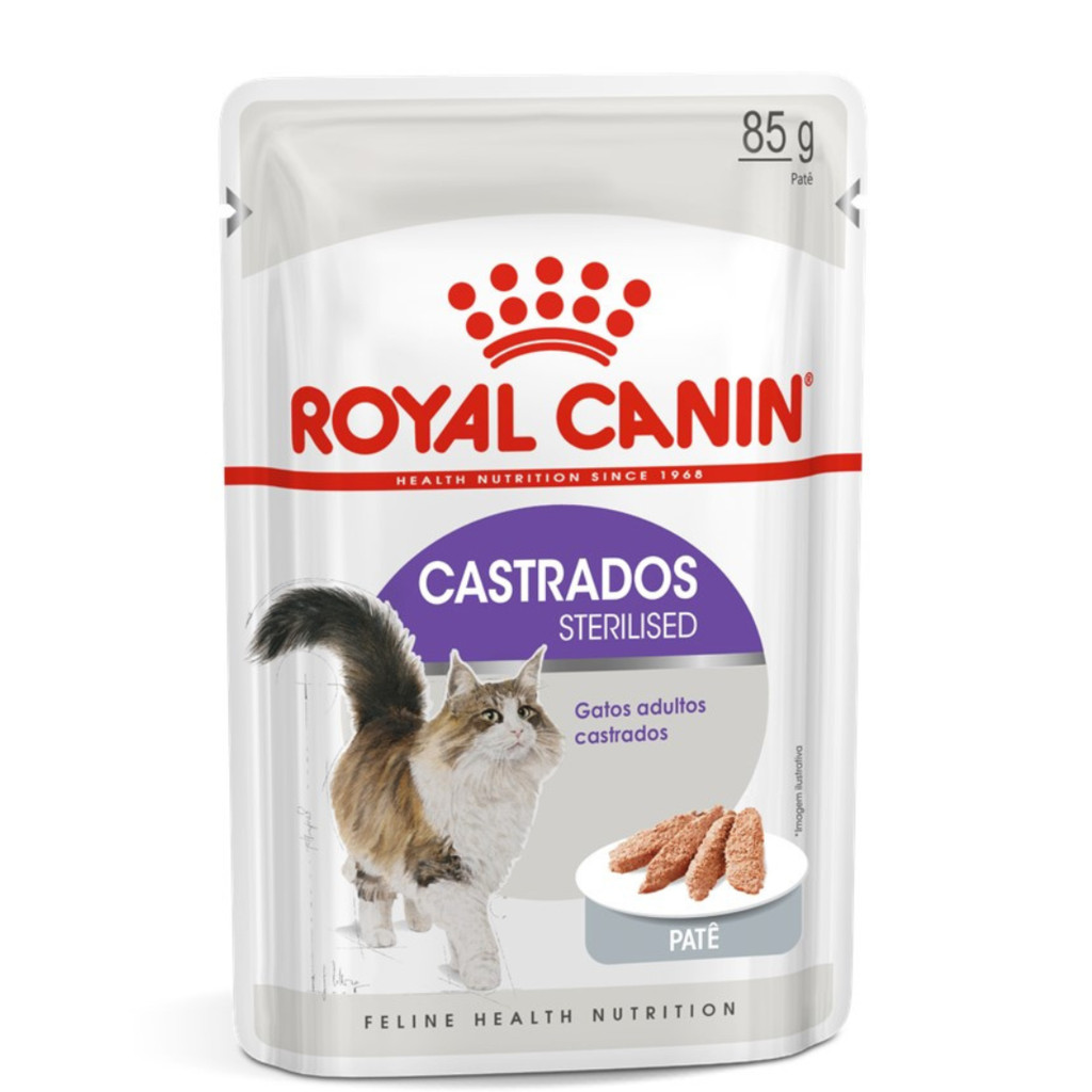 Ração Úmida Sache Royal Canin Sterilised Patê 85gr para Gatos Castrados em Oferta na Shopee
