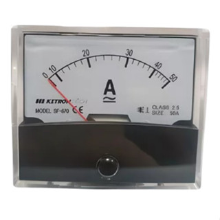 Amperímetro Analógico 50A AC Kitron com Terminais Reforçados em Latão para Painel Elétrico em Oferta na Shopee