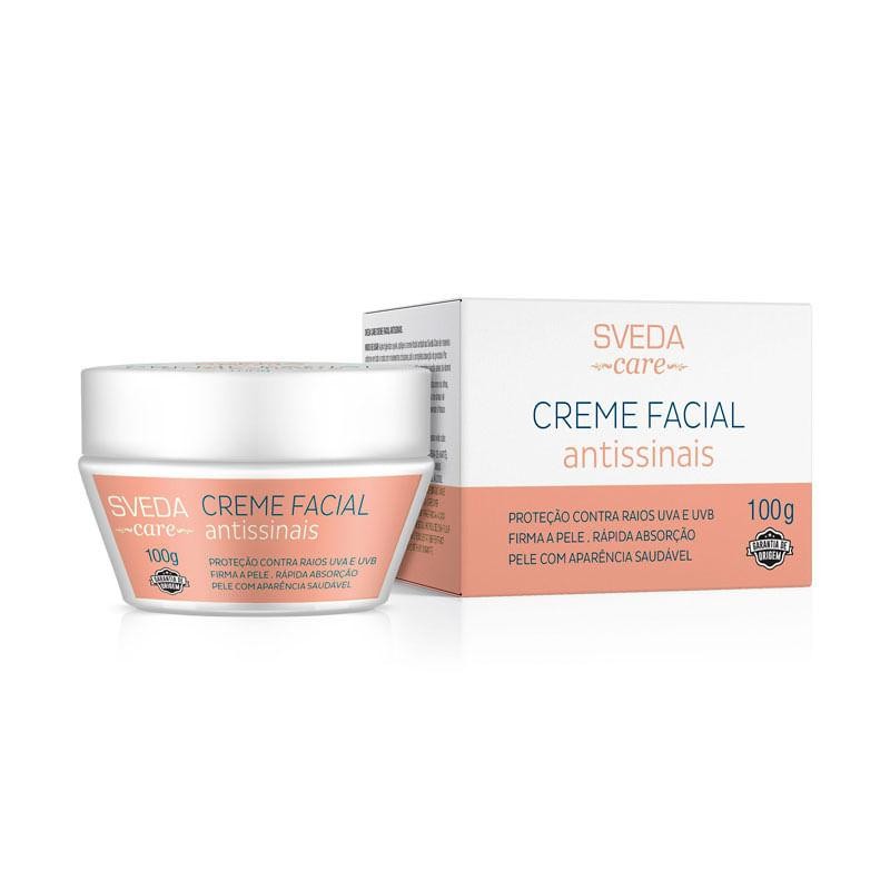 Creme Facial Antissinais Sveda Care 100g - Beauty