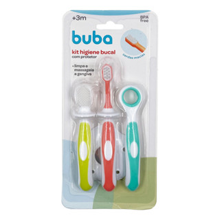 Kit Higiene Bucal Buba Com Protetor 3 Pcs Multifunções Buba em Oferta na Shopee