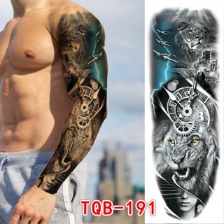 Atacado Adesivo De Tatuagem De Braço Completo Fabricante Local Saint Maria Coroa Leão Tatuagens Falsas À Prova D'água Pa em Oferta na Shopee