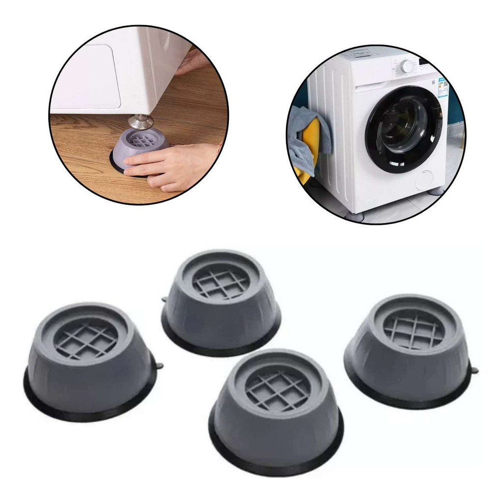 Kit 4 Pés Máquina Lavar Calço Anti Vibração Universal