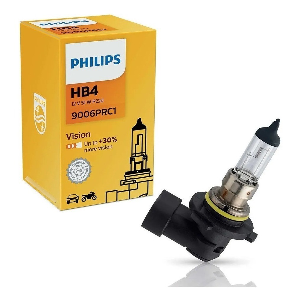 Lâmpada Philips Standard 12v Hb4 Farol Alto Baixo Neblina
