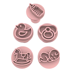 Kit 5 Carimbos Brigadeiro Bebê Cavalinho Docinho Confeitaria CD-162