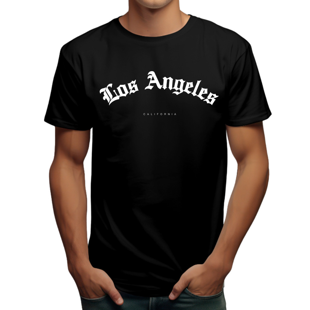 Camiseta Masculina Los Angeles Camisa de Estilo Streetwear