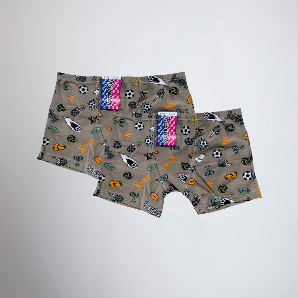 Kit 2 Cueca Boxer Juvenil Estampada Com Elástico Embutido Forro 100% Algodão Box Masculina