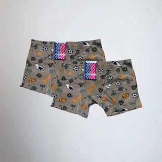 Kit 2 Cueca Boxer Juvenil Estampada Com Elástico Embutido Forro 100% Algodão Box Masculina