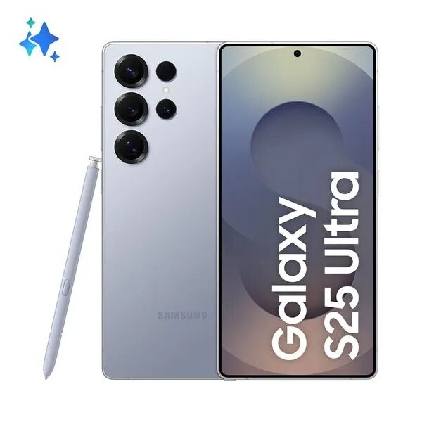 Smartphone Samsung Galaxy S25 Ultra 256GB 5G - Titânio Azul, Caneta S Pen, Câmera Quadrupla 200MP, RAM 12GB, Tela 6.9"