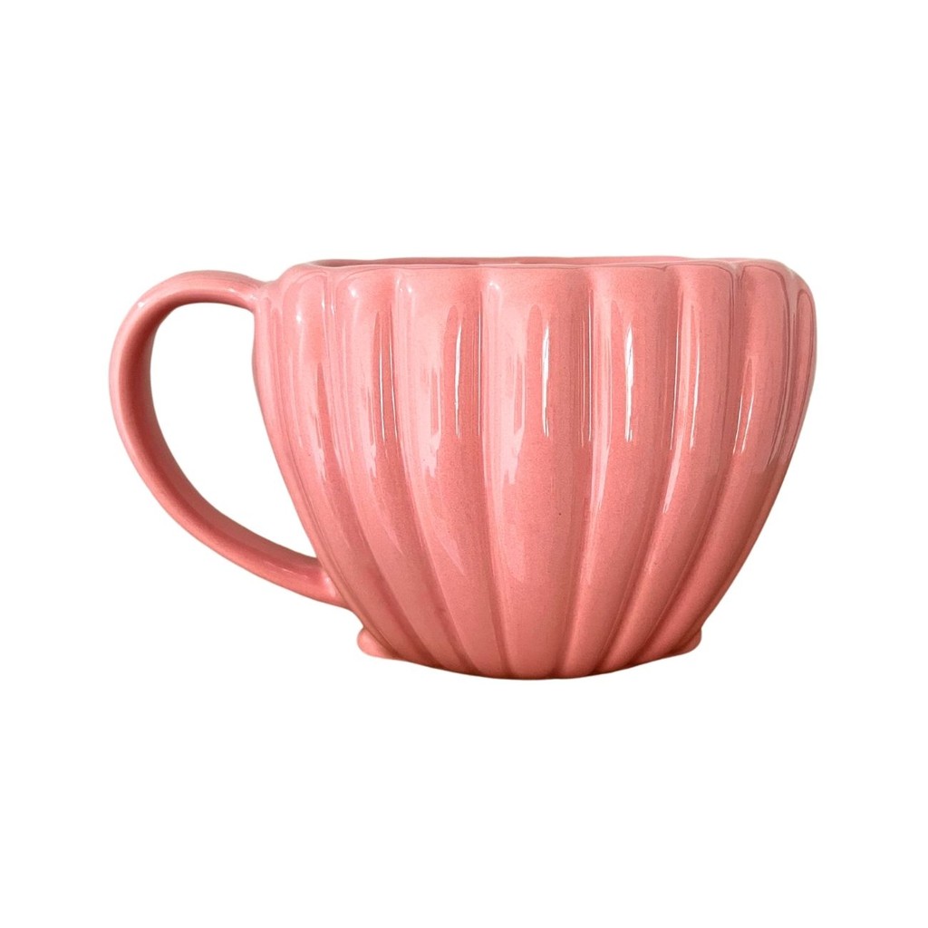 Caneca 3D Concha 500ml Rosa Presente Namorada Feminino Mulher Porta Pincel Lápis Decoração Mãe