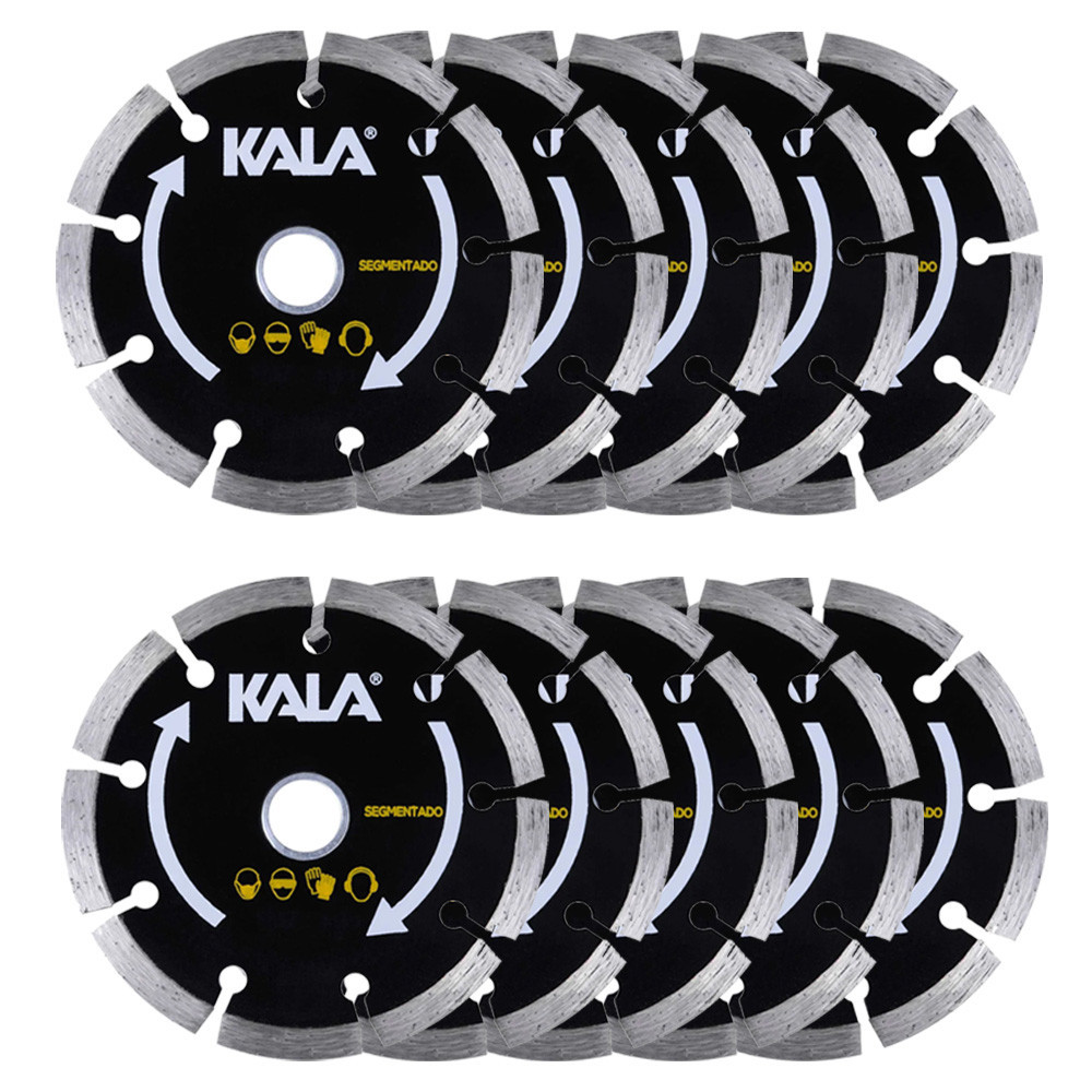 10 Disco Diamantado Segmentado Corte Seco Água 110Mm X 20Mm Kala em Oferta na Shopee