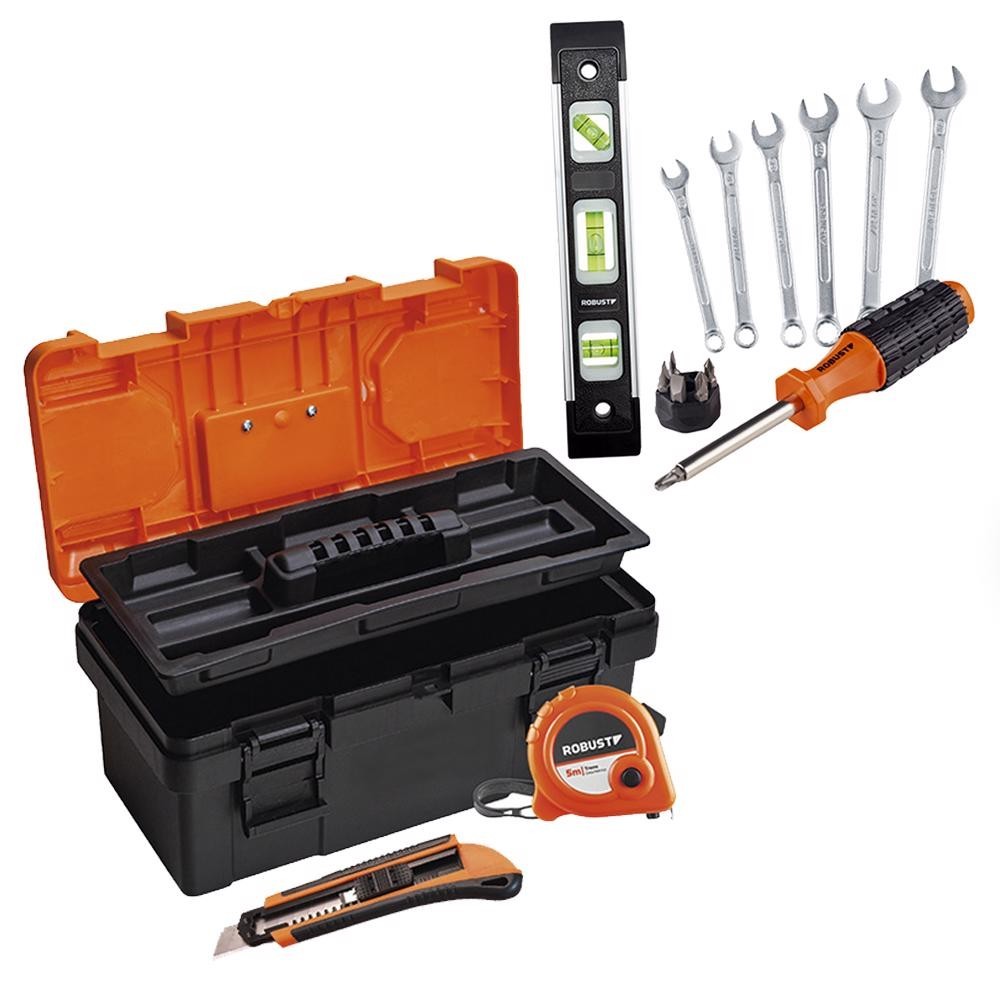 Kit de Ferramentas 16 Peças Com Maleta Plástica 3370206 ROBUST em Oferta na Shopee