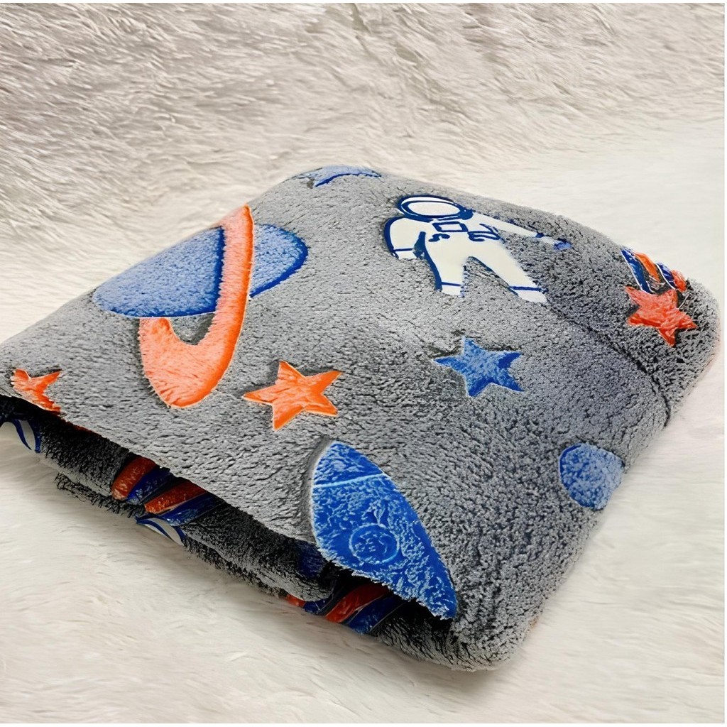 Kit 6 Cobertor Manta Infantil 2.00x1.80Mts Brilha No Escuro Casal Varias Estampas