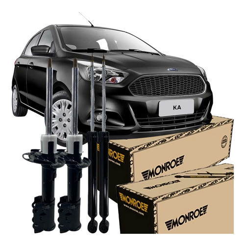 Kit Amortecedor Dianteiro Traseiro Ford Ka 1.0 2010 2019