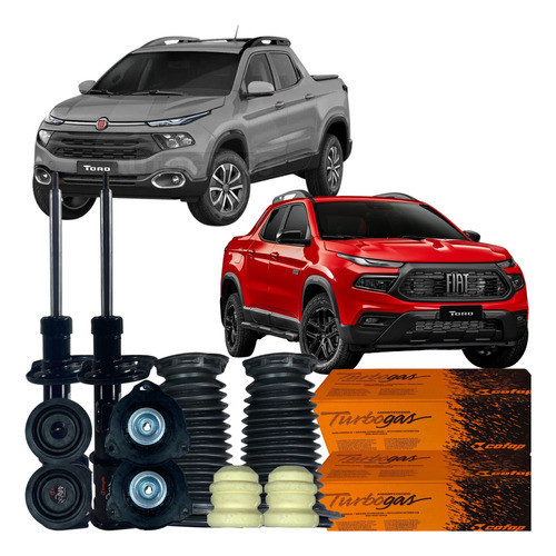 Kit Amortecedor Cofap + Batente Coxim Dianteiro e Rolamento Toro 2.0 16v 2016 Á 2022 em Oferta na Shopee