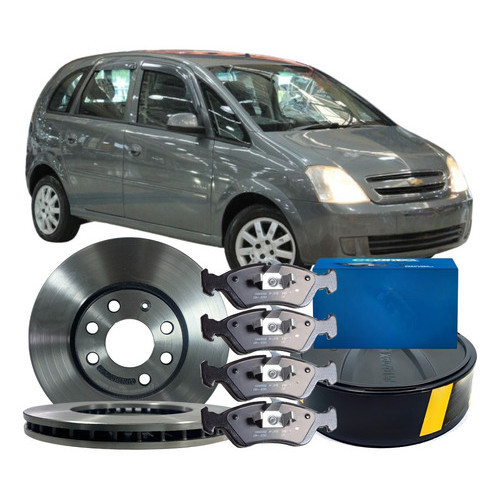 Kit Disco Freio Dianteiro Pastilha Gm Meriva 2010 Á 2012