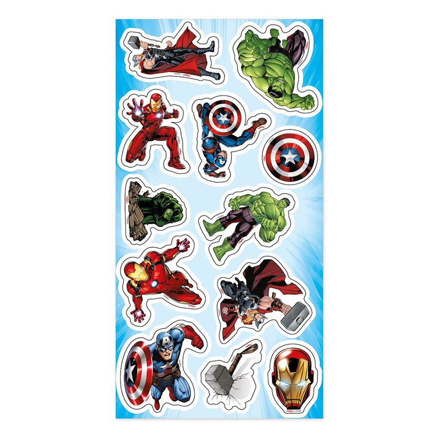 Cartela Adesiva - Vingadores - 12 unidades - Regina - Rizzo