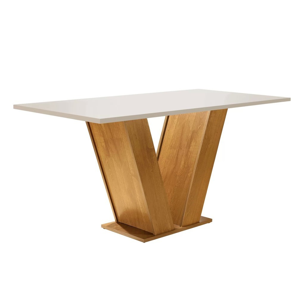 Mesa para Sala de Jantar 120cm Tampo em MDF Espanha Espresso Móveis Ypê/Off White - Home & Living