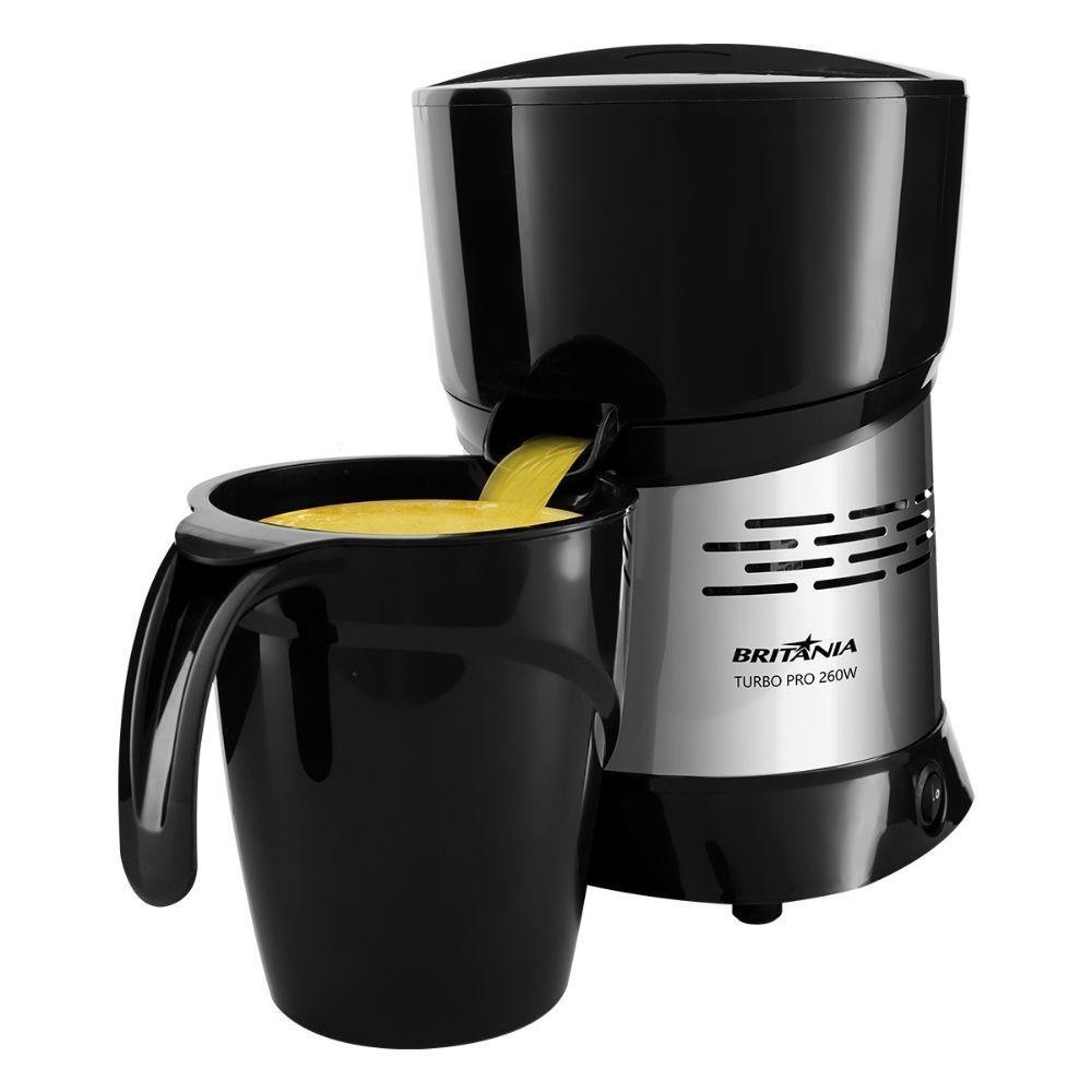 Espremedor de Frutas Britânia 1,3L Turbo Pro Preto/Inox — oferta na Shopee